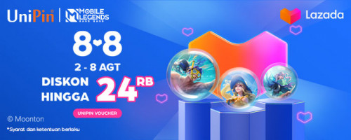 Diskon hingga 24rb cuma di Lazada 8.8 Sale!